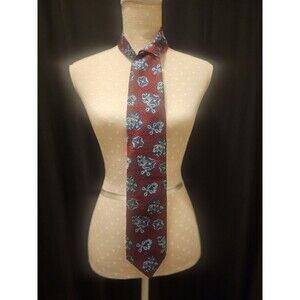Vintage late 60s/70s Superba Supra Men's Tie Burgundy Qiana Nylon